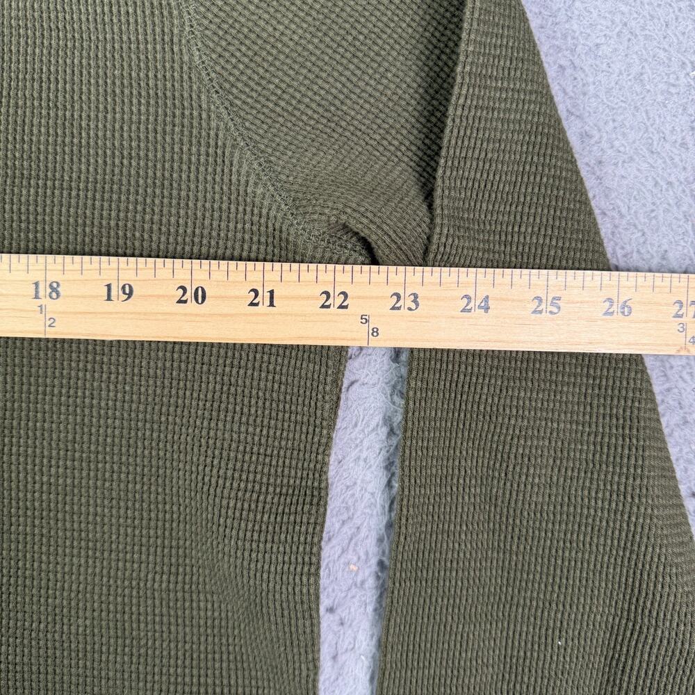 Polo Ralph Lauren Waffle Knit Long Sleeve T-Shirt Mens XL Green Thermal Pony - Picture 6 of 9